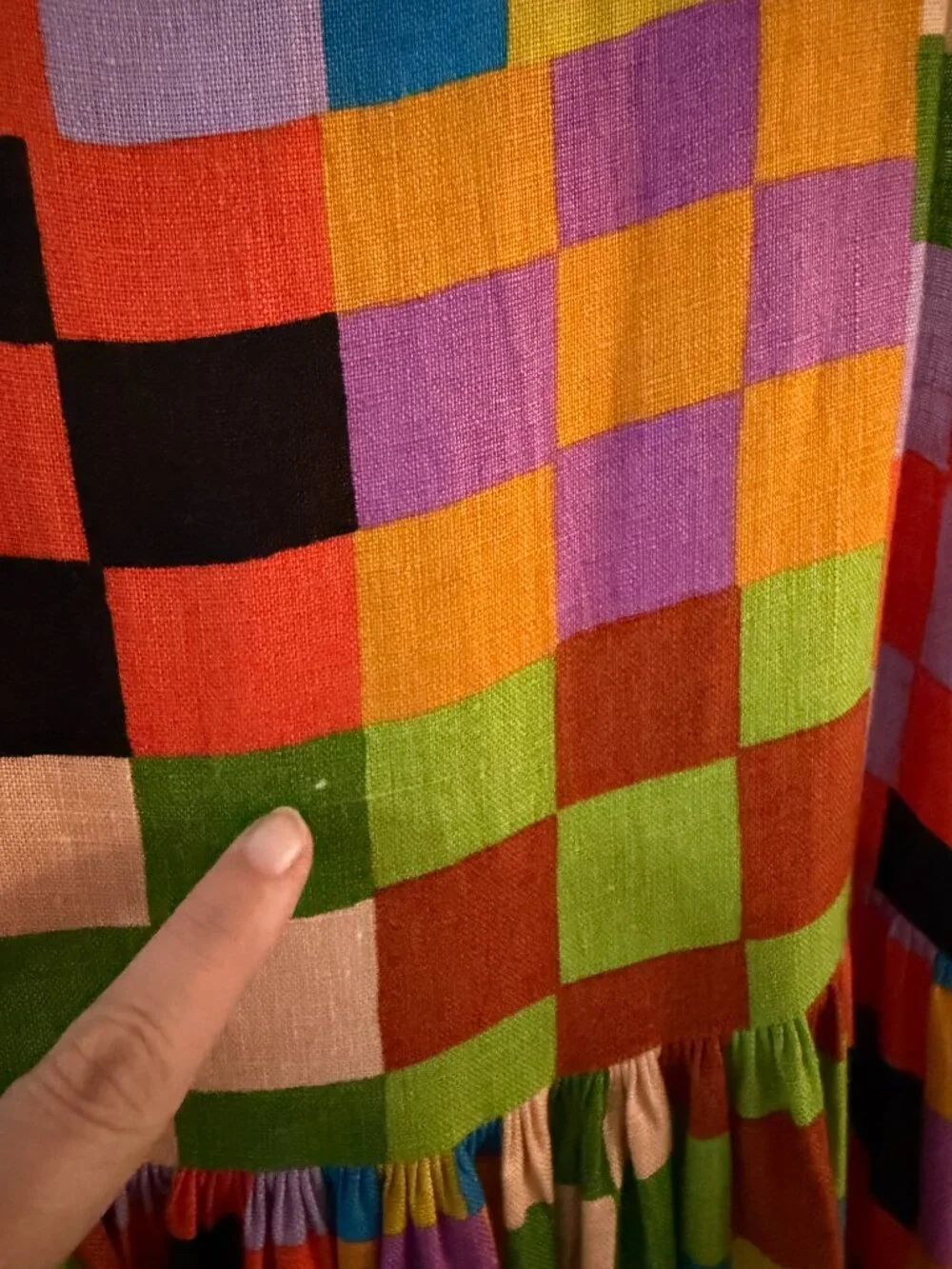 Nooworks Bright Multicolor Checkerboard Midi Dress - Picture 6 of 6